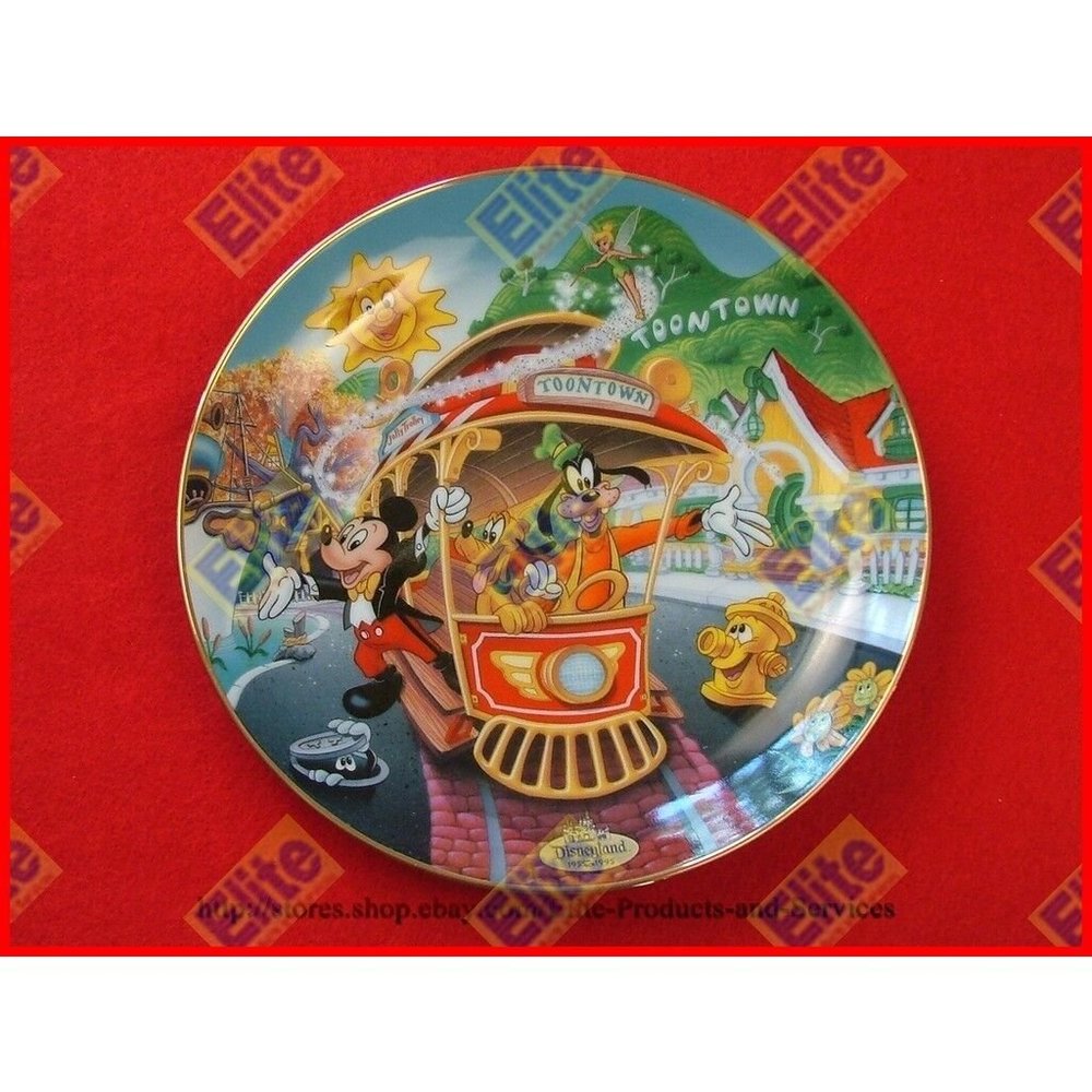 Disneylands 40th‎ Anniversary "Mickey's Toontown" Bradford Collector Plate - NIB